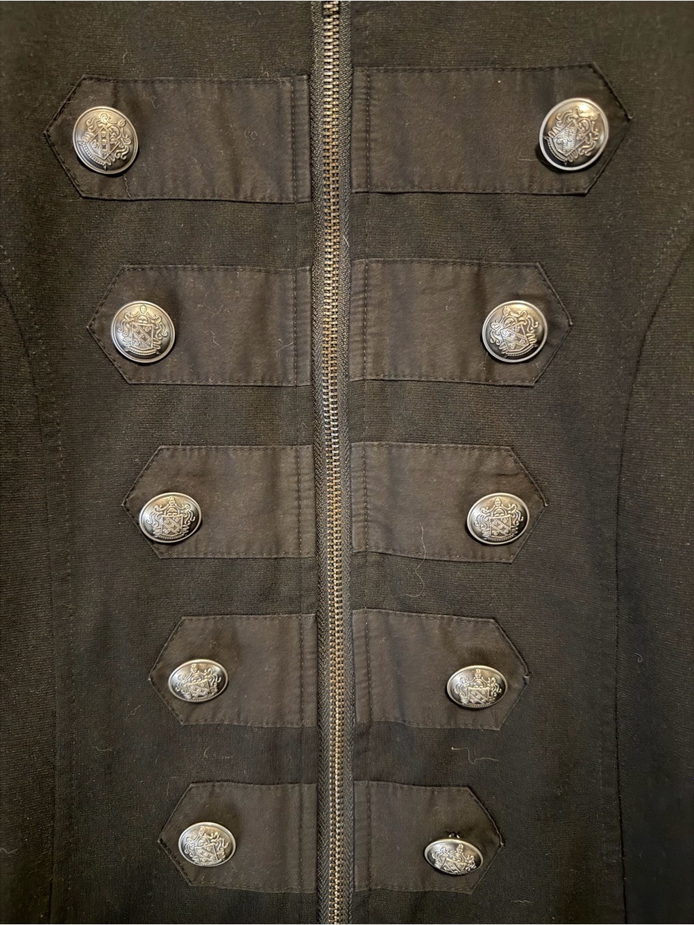 PattyBoutik Black Military-Style Blazer Jacket - Picture 6 of 10